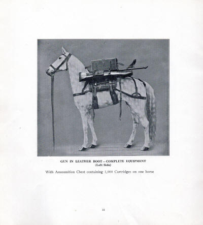 1914 Colt's automatic gun on a horse
