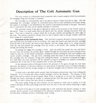 1914 Colt's automatic gun hanbook page 3 discussion