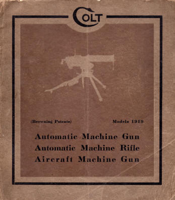 Colt-Browning machine gun handbook 1919