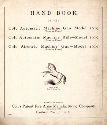 Colt hand book A-60 first page