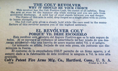 1937 Colt Officer's Model target .22 revolver -box interior labels