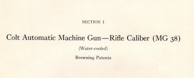 1939 Colt automatic machine guns handbook MG 38