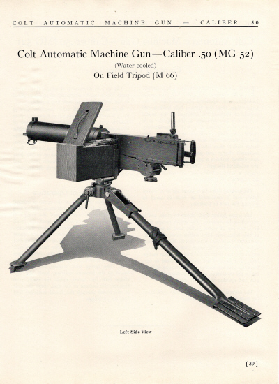 1939 Colt automatic machine guns handbook MG 52 on tripod
