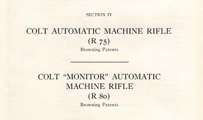 1939 Colt automatic machine guns handbook R75 machine rifle