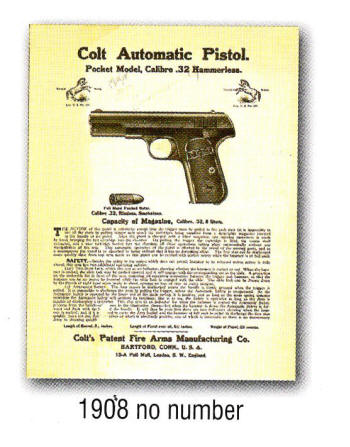 Image showing '1908 no number' version of the M1908 instructions