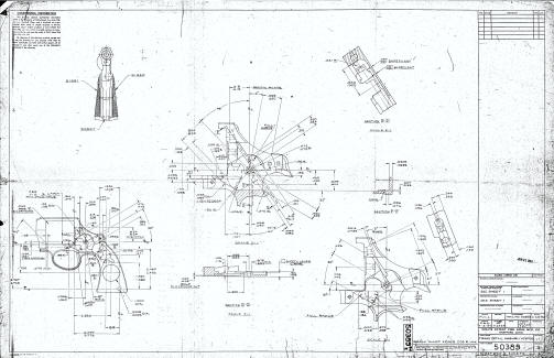 Colt 1957 blueprint of revolver