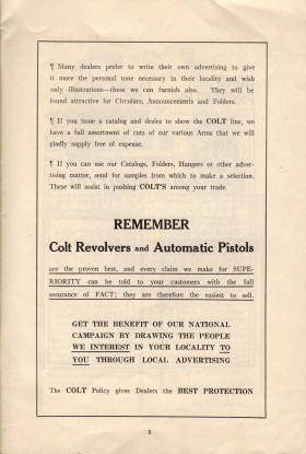 1915 Colt's cuts for dealers hand book instructions 2