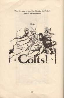1915 Colt's printing cuts for dealers handbook page 20