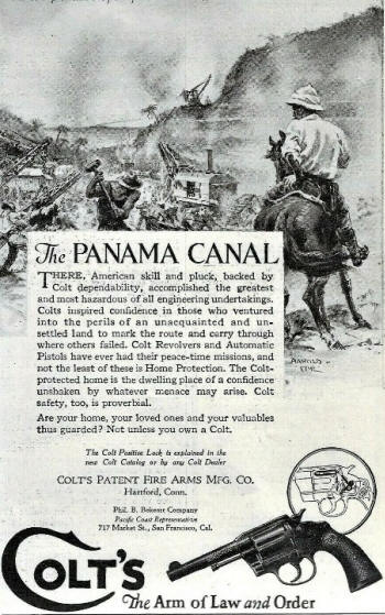 1914 and 1926 Colt ad promoting automatic pistol and revolver protection