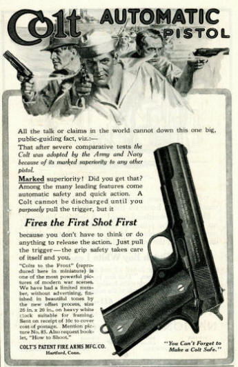WW-2 Colt Firearms ads depicting servicemen with Colt guns