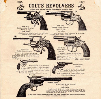 Colt London 1897 ad for various revolvers