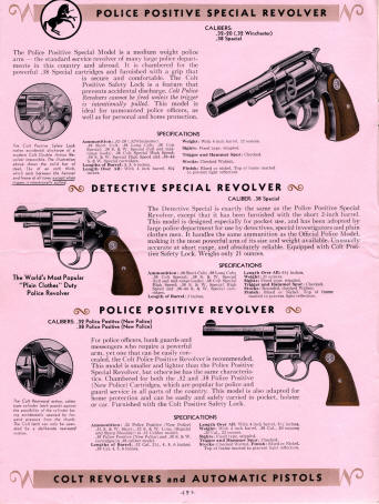Colt Revolvers and Automatic Pistols Illustrated Price List Oct. 1941 page 2