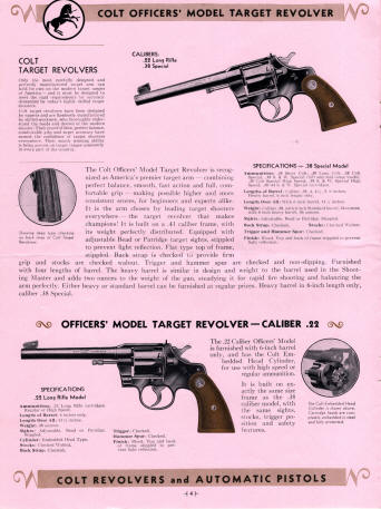 Colt Revolvers and Automatic Pistols Illustrated Price List Oct. 1941 page 3
