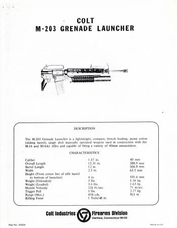 Colt M-203 Grenade Launcher