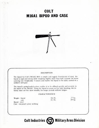 Colt M16A1 Bipod & Case