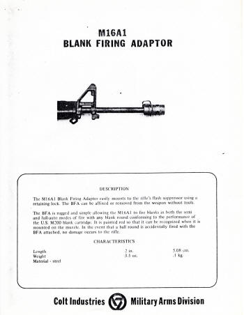 Mi6A1 Blank Firing Adaptor