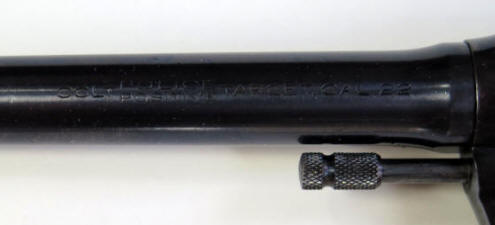 Colt  Police Positive Target Pistol .22 side of barrel data