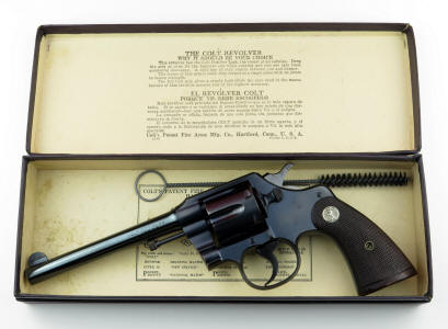 Colt's Official Police Model Revolver .38, 6 in. barrel, 1926 with box