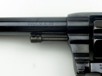 Colt D.A. .45 on barrel