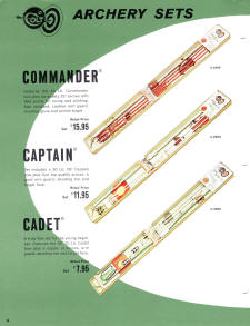 Colt 1964 archery catalog archery sets