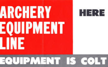 Colt archery window banner 1962 panel 3