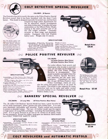 Colt Revolvers and Automatic Pistols Catalog Jan. 1934  page 2