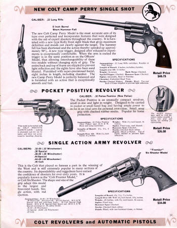 Colt Revolvers and Automatic Pistols Catalog Jan. 1934 page 4