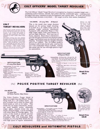 Colt Revolvers and Automatic Pistols Catalog Jan. 1934 page 3