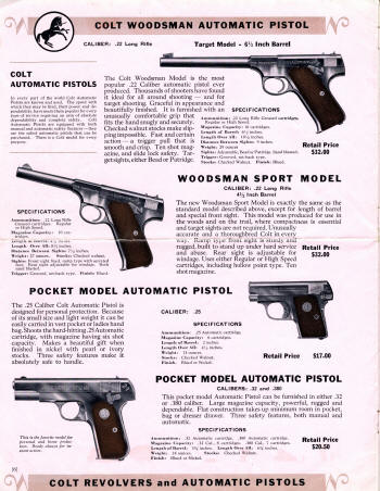 Colt Revolvers and Automatic Pistols Catalog Jan. 1934  page 6