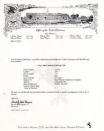 Colt factory letter for Colt New Service .45 LC (1924) 5 1/2" bbl