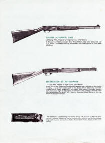 Colt's Colteer Autoloader Rifle data