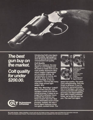 Colt New Agent revolver ad 1962