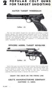 1948 showing Colt Pistol and Revolver