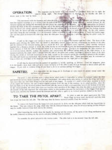Colt M1902 Automatic Pistol (Military) Model .38 instruction sheet-4