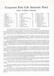 Colt M1903 Automatic Pistol Pocket Model (hammered) Instruction sheet-2