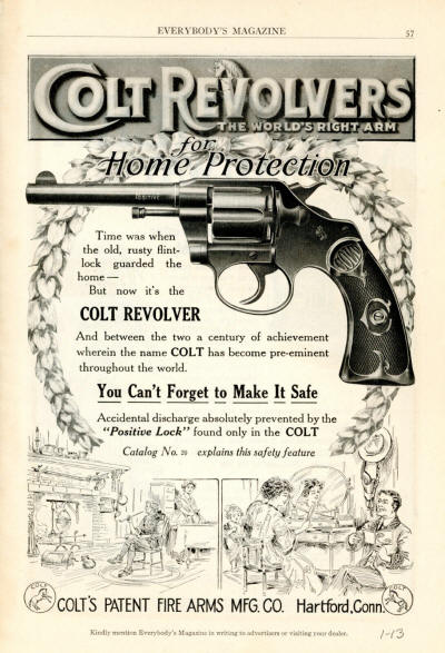 Colt home protection ad c.1910
