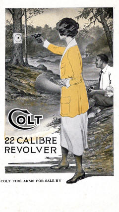 1910 Colt .22 calibre revolver pamphlet showing Colt Police Positive target revolver