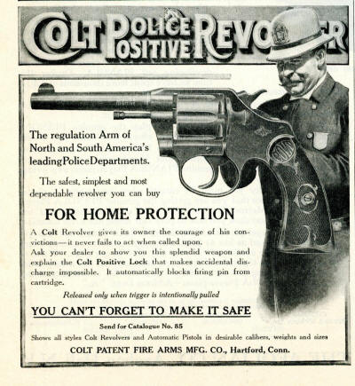 1920s Colt ad for the Police positive revolver