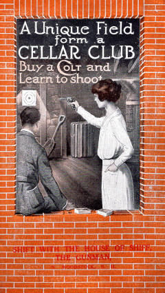 Colt 1914 brochure 'Cellar Club' Buy a Colt and learn to shoot