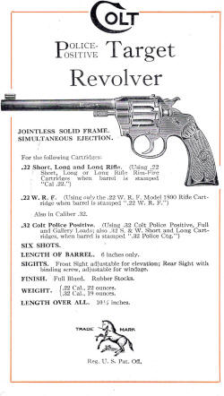 1914 Colt Cellar club brochure-Police positive target revolver