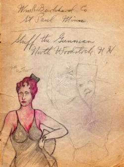 1929 colt catalog with Shiff the Gun Man artwork of woman