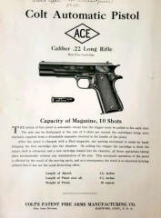 Colt Ace .22 caliber automatic pistol