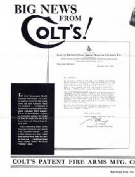 Big news from Colt, left side of page