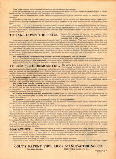 Colt 1936 super 38 and super match 38 instructions page 4