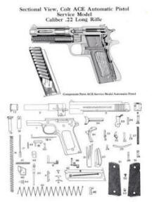 Colt 'ACE' Automatic Pistol Service Model .22-1