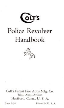 Colt 1943 police revolver hand book first page