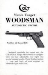 A parts flyer for the Colt Match Target Woodsman Automatic Pistol , 