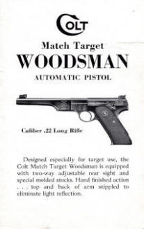 A parts flyer for the Colt Match Target Woodsman Automatic Pistol , 
