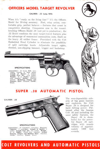 1947 Colt catalog, first version page 3