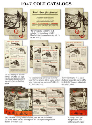 1947 Colt catalog, first version Ogle book page